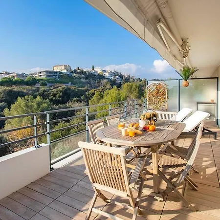 Lägenhet L8 Calm, Panoramic Sea View Withterrace, Parking & Ac Saint-Laurent-du-Var
